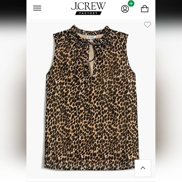 J. Crew factory Leopard ruffle tie-neck top size Small - Picture 5 of 10